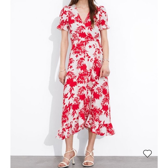 & other stories linen midi wrap dress - Picture 1 of 5